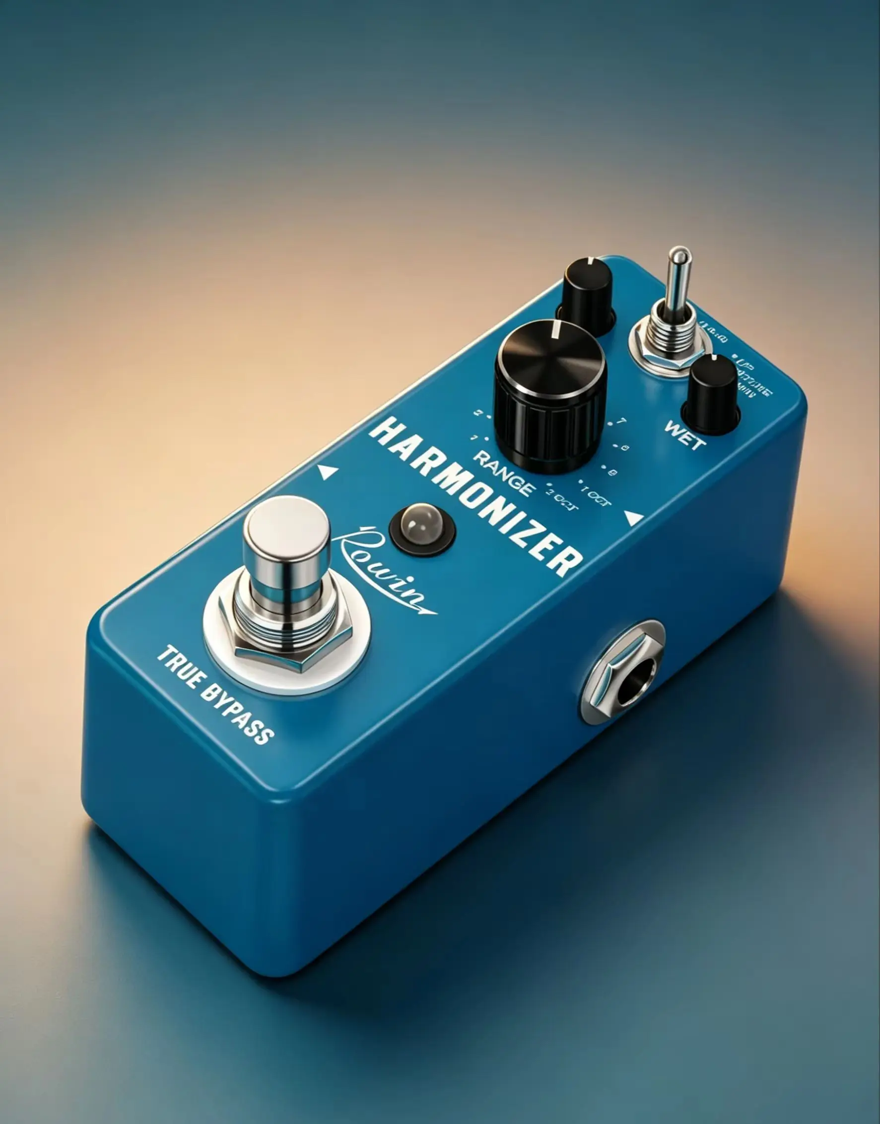 Rowin LEF-3807 Harmonizer Pedal, Polyphonic Pitch Shifter Detune Effect True Bypass Compact Metal Guitar Stompbox