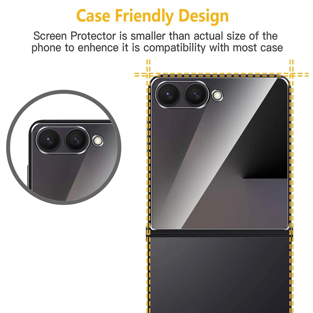 Anti-Spionage-Schutzglas für Samsung Galaxy Z FLIP 7, Sichtschutz aus gehärtetem Glas, Displayschutzfolie für Galaxy Z FLIP7 FE Flip 6 Flip7 – Detail 2