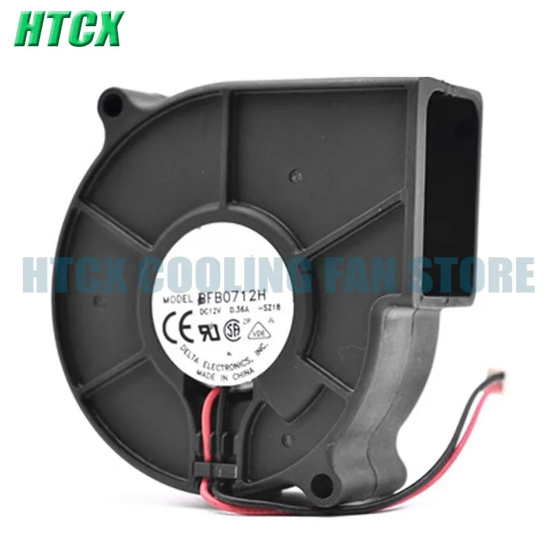 BFB0712H 7530 12V 0.36A fan 2 wires for DC BRUSHLESS Projector Blower Cooling Fan Working