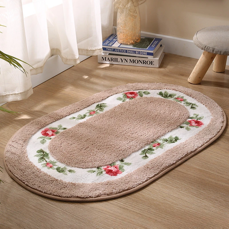 1 PC Entrance Floor Mat Entrance Door Mat Small Fresh Style Foyer Bedroom Door Bathroom Toilet Non-slip Absorbent Foot Mat