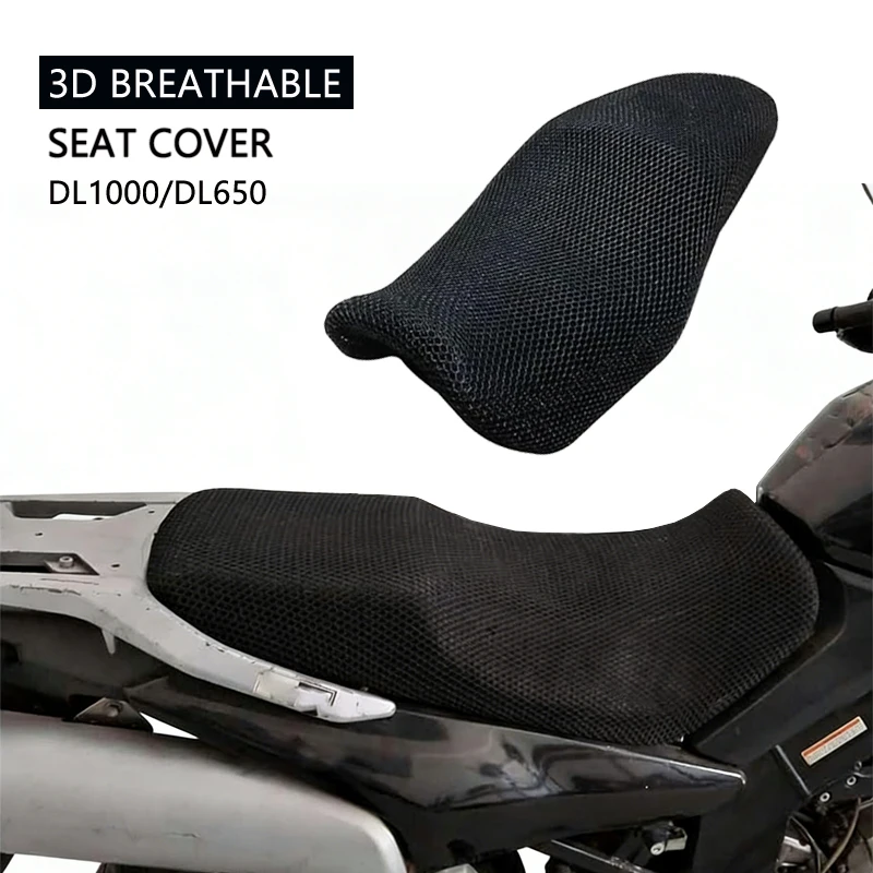 

Motorcycle Seat Cover 3D Mesh Breathable Cushion Pad Anti-Slip Waterproof Protector Saddle Cover For Suzuki V-Strom DL1000 DL650