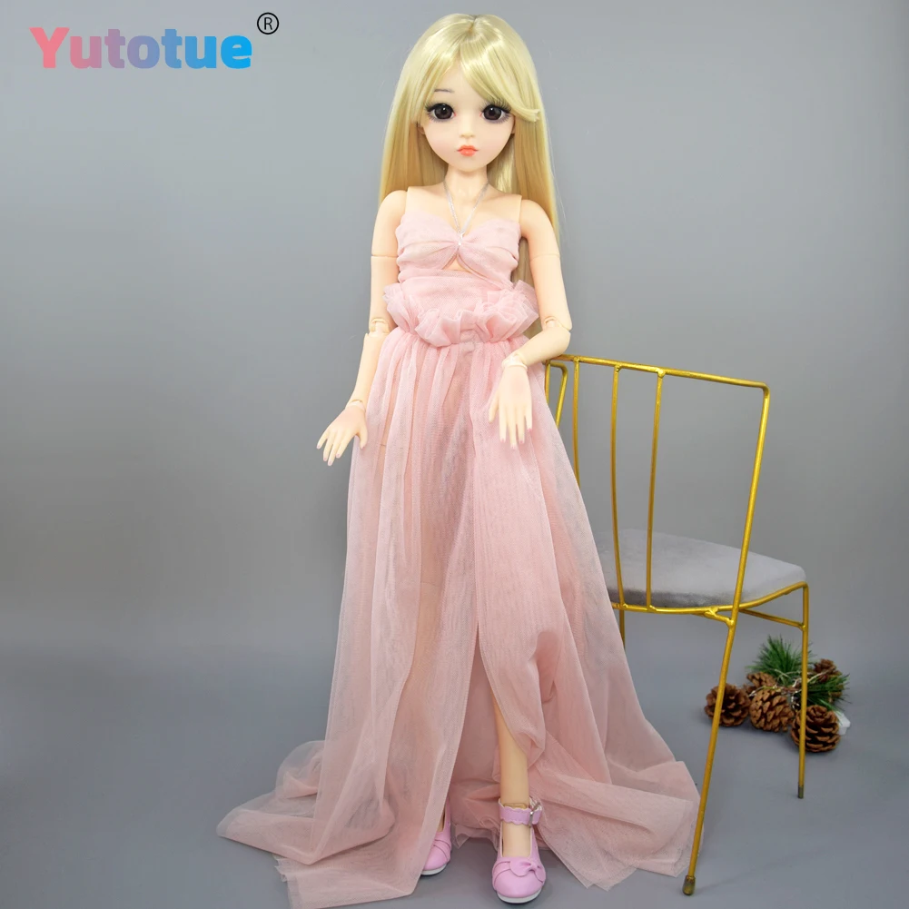 YUTOTUE 1/3 BJDドール おもちゃ 24インチ 女の子人形 プリンセスドレスシューズ ブロンドヘア 前髪付きウィッグ フルセット リアル