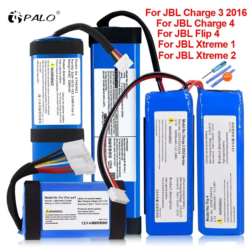 PALO GSP0931134 GSP872693 01 GSP1029102A Replacement Battery for JBL XTREME 1 2，Flip 4，Charge 3 2016，Charge 4 Speaker Bateria