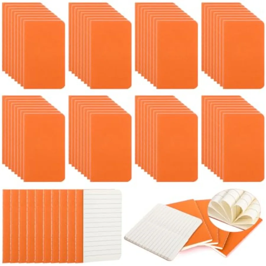 

Набор из 100 мини-блокнотов, 4 x 2,5 дюйма, маленькие карманные блокноты, чистые и линованные, для заметок, в виде кошелька, для записей, подарки для сотрудников