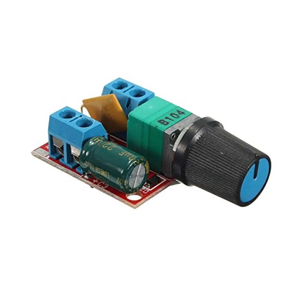 Lampu Dim LED Ultra Kecil Sakelar Kecepatan 5A Gubernur PWM Motor DC Mini