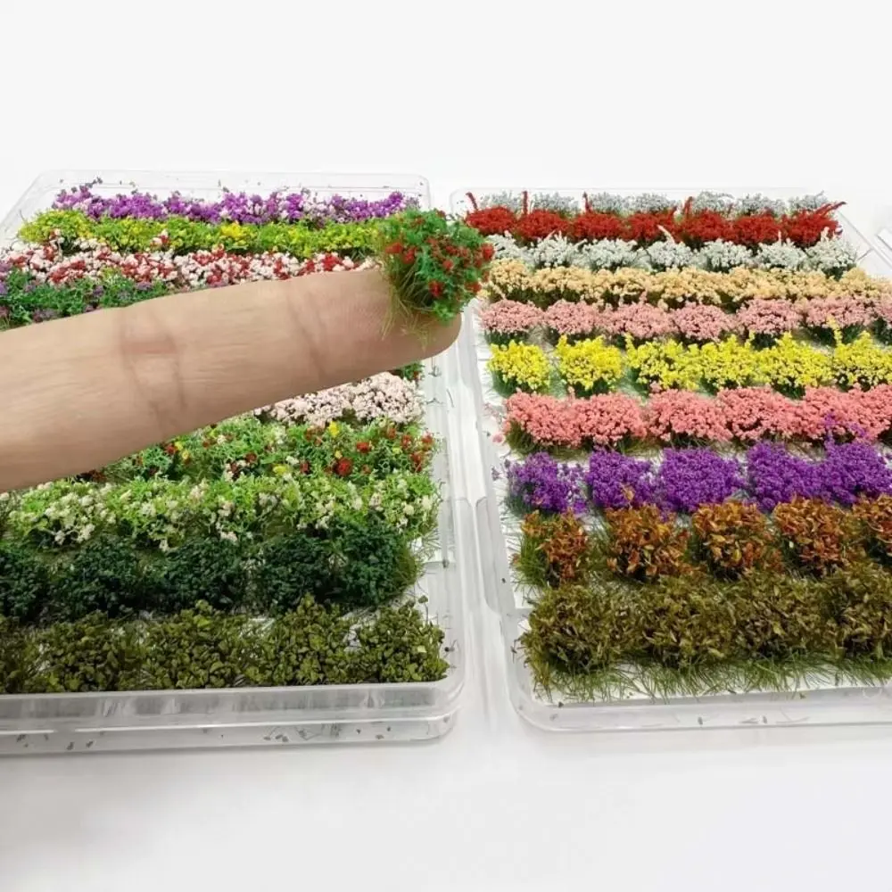 

DIY Building Miniature Flower Cluster ABS Plant Materials Railway Train Static Flower Tufts 8mm Height Model Making