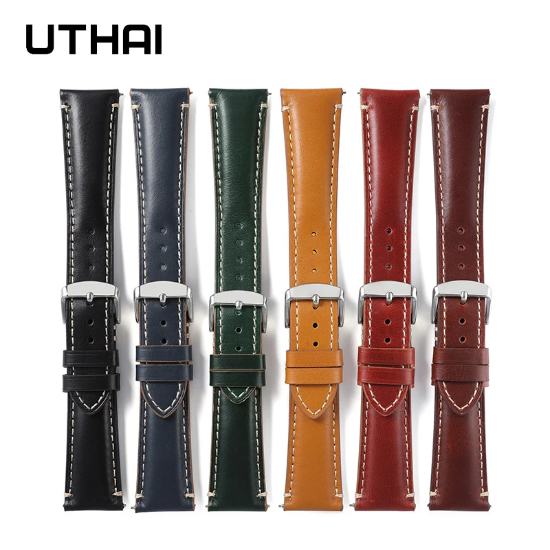 UTHAI Z100 strap 20mm 22mm 24mm watch accessories high quality watchband for huawei watch samsung watch strap