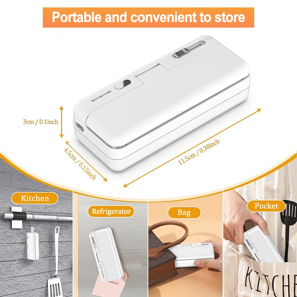 Plastic Bag Sealer Sealing Machine Handheld Mini Heat Bag Sealer Thermal Food Bag Sealer Portable Plastic Bag Sealing Machine