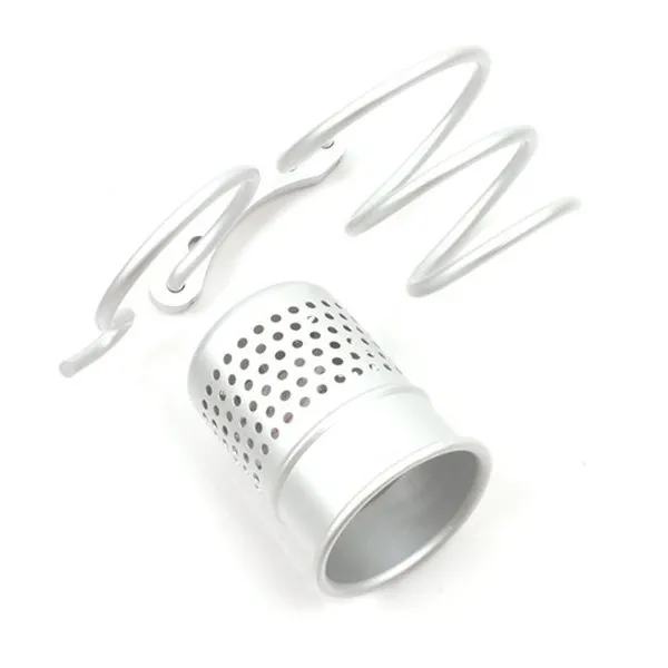 Wall Mounted Hair Dryer Rack Silver Spiral Holder Stand Set Storage Organizer for Hair Dryer Scissors Comb Drier Comb Holder