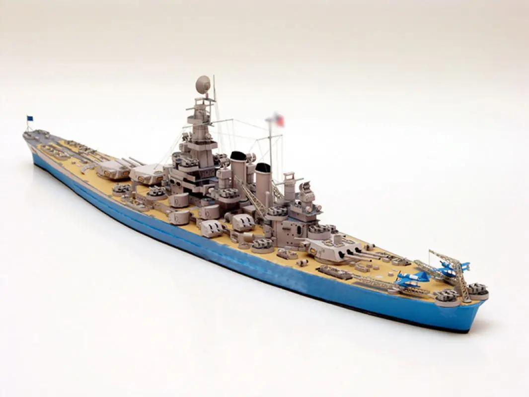 Paper Ship Model DIY 1:400 North Carolina Class Battleship Paper Model Battleship Model Puzzle Toy