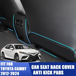 Couverture arrière de siège anti-coup de pied de voiture pour Toyota Camry, protection arrière, accessoires intérieurs, 2012, 13, 14, 21, 22, 23, 2024