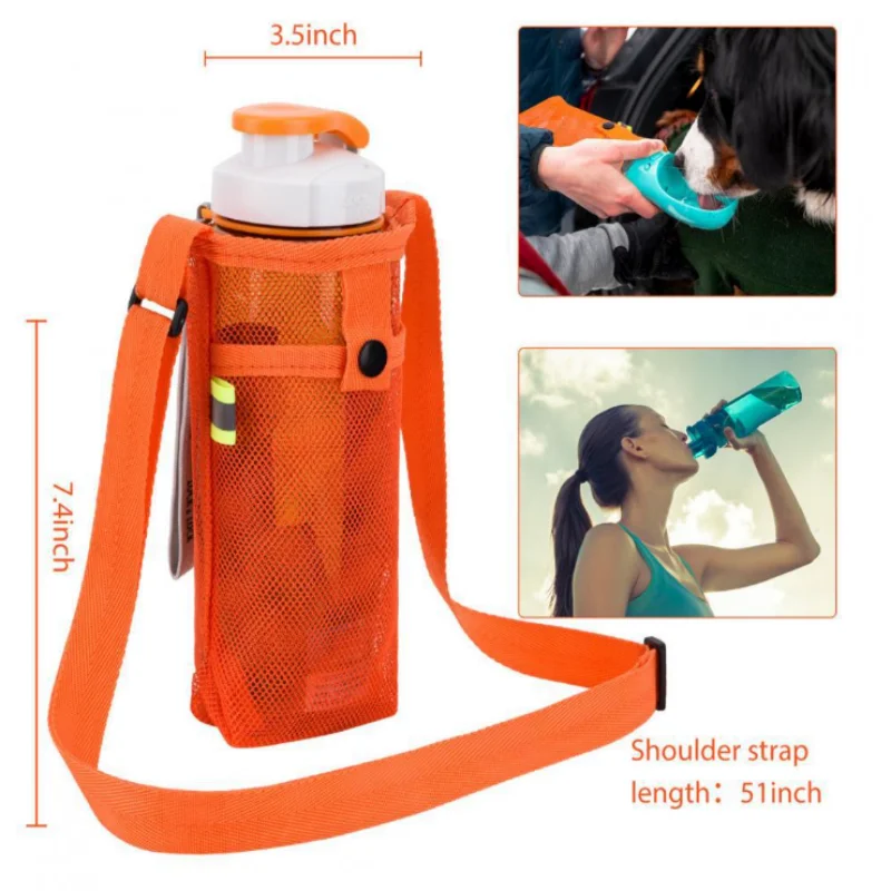 Outdoor Crossbody Mesh Water Bottle Bag Universal Cup Protective Sleeve Kids Thermos Milk Tea Cup Storage Pouch view 4