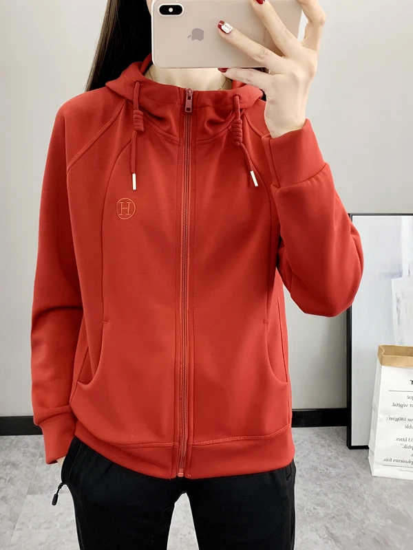 

2026 Spring New Women's Hoodie Fitn Running Sportswear Loose Breathable Elastic Open Cardigan Outerwear Commute Sle