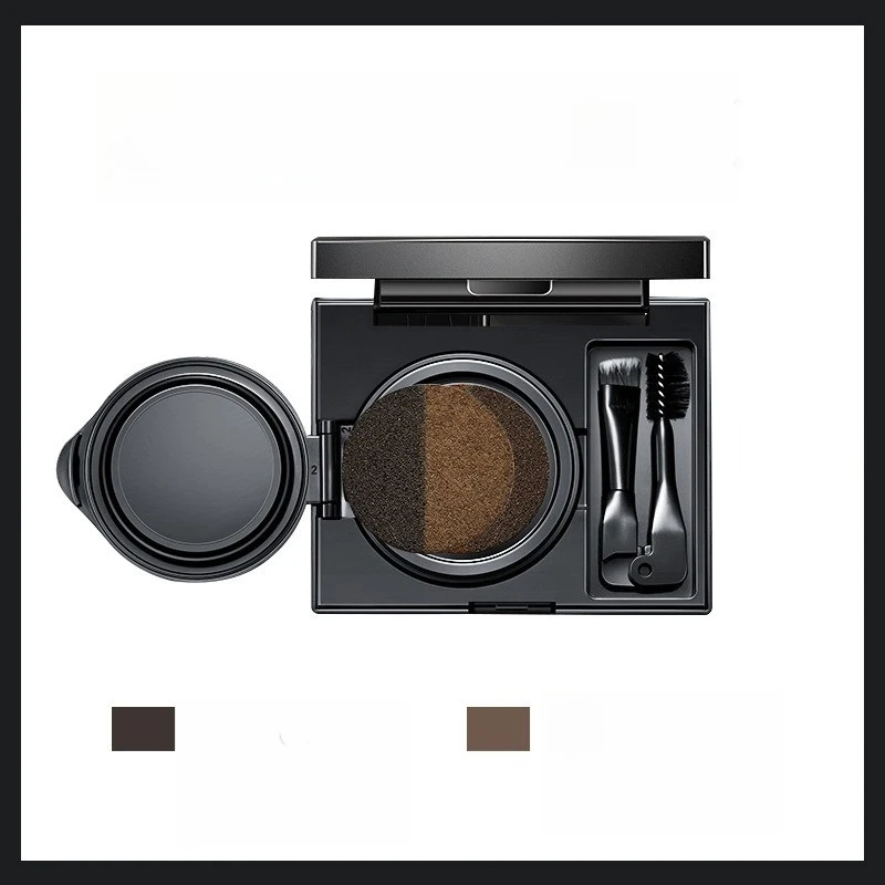 Two Tone Air Cushion Eyebrow Dye Is Waterproof, Sweat Proof, and Not Easy To Fade. It Is A Popular Wild Eyebrow Product