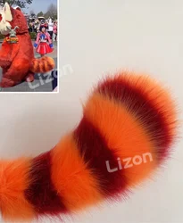 Small Panda Tail for Kid ，small Panda Tail for Adult，Orange Cat Tail Ears Cosplay