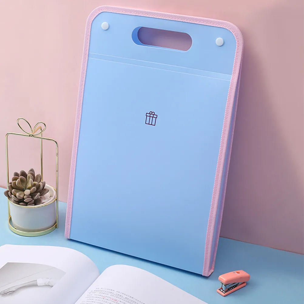 

Вертикальная папка-гармошка (1 шт.) с прочными пластиковыми зажимами для надежного хранения счетов, заметок, расписаний, красочный ретро-дизайн для дома и офиса, на рабочий стол