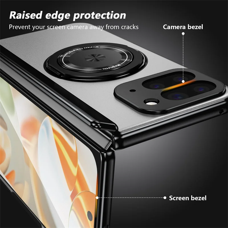 360° Rotating Holder Magnetic Aluminum Alloy Phone Case For Google Pixel 10 Pro Fold Hinge Screen Protect Film Shockproof Cover