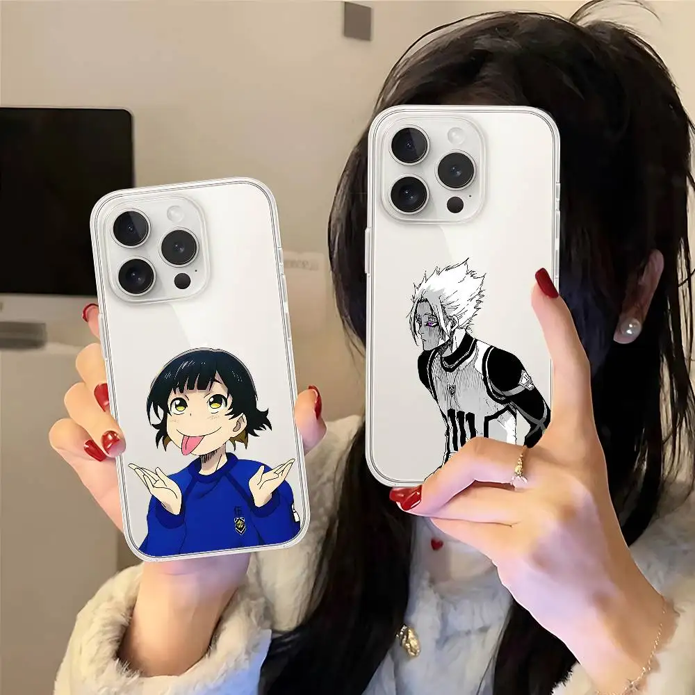 Coque de téléphone Cool avec serrure bleue, étui souple et Transparent résistant aux chocs pour IPhone 17,16,15,14,13,12,11 Pro Max, Mini et Plus