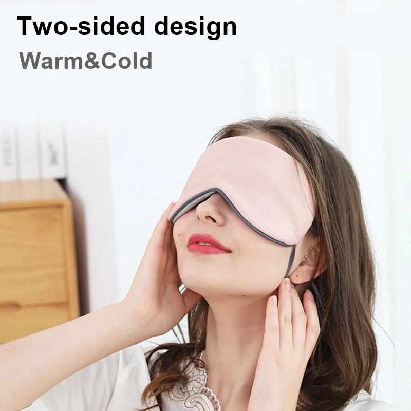 Double-sided Warm and Cool Sleep Eye Mask for Women Man Travel Nap Lightproof Eye Cover Soft and Skin Friendly Health Eye Patch