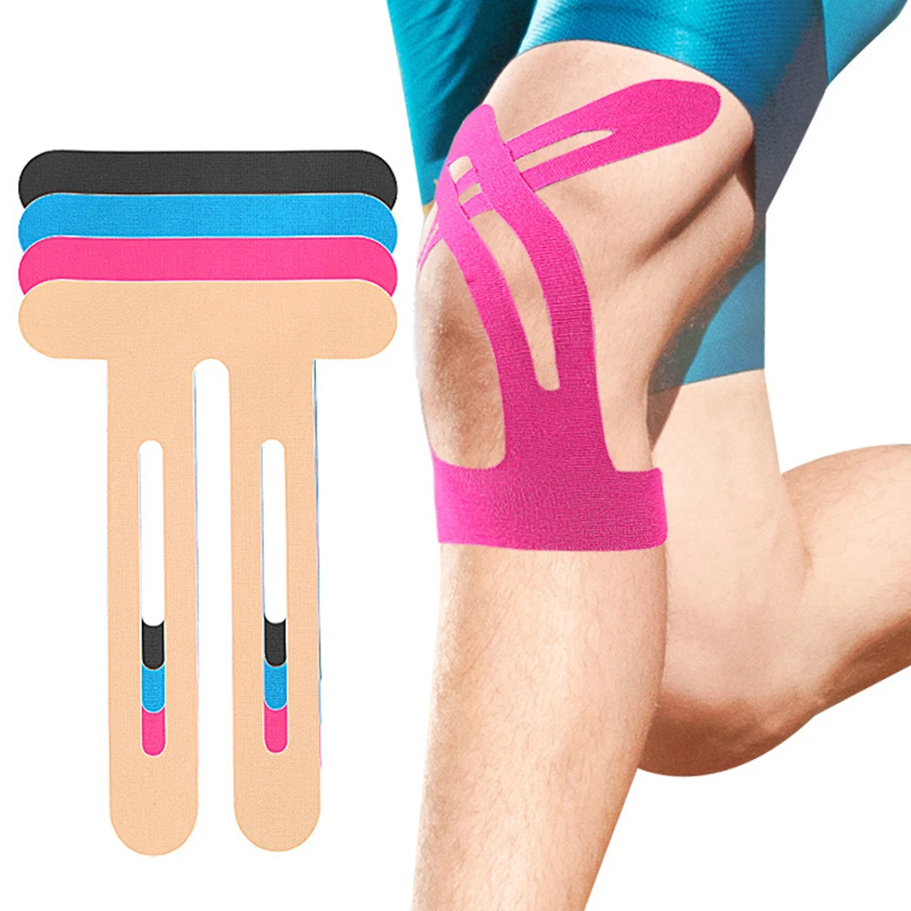 5 Stück Kinesiologie-Tape für Knie, Sportschutz, elastische Pflaster, atmungsaktiv, vorgeschnittenes Knie-Sportband für die Unterstützung der Schultermuskulatur