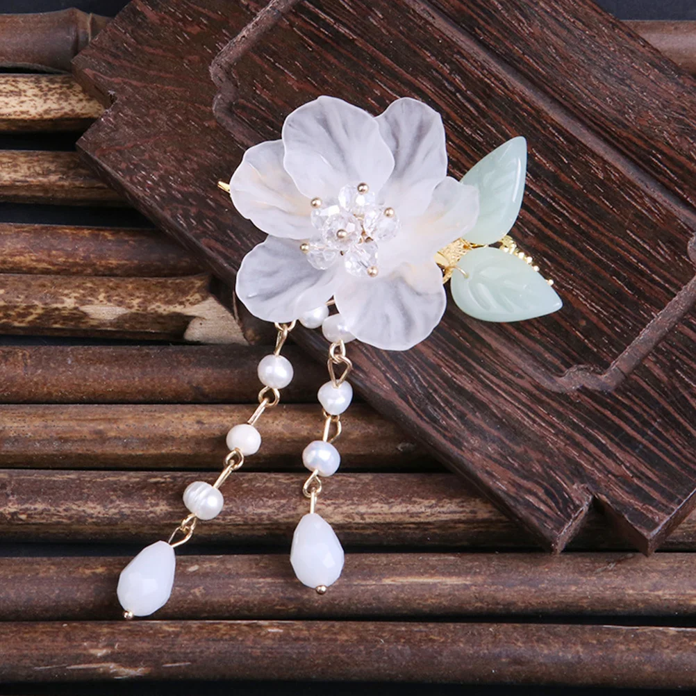 

2pcs Hanfu Accessory Crystal Tassel Hairpin Vintage Women Girl Wedding Party Hair Clip Strong Grip Decorative Hair Styling Tool