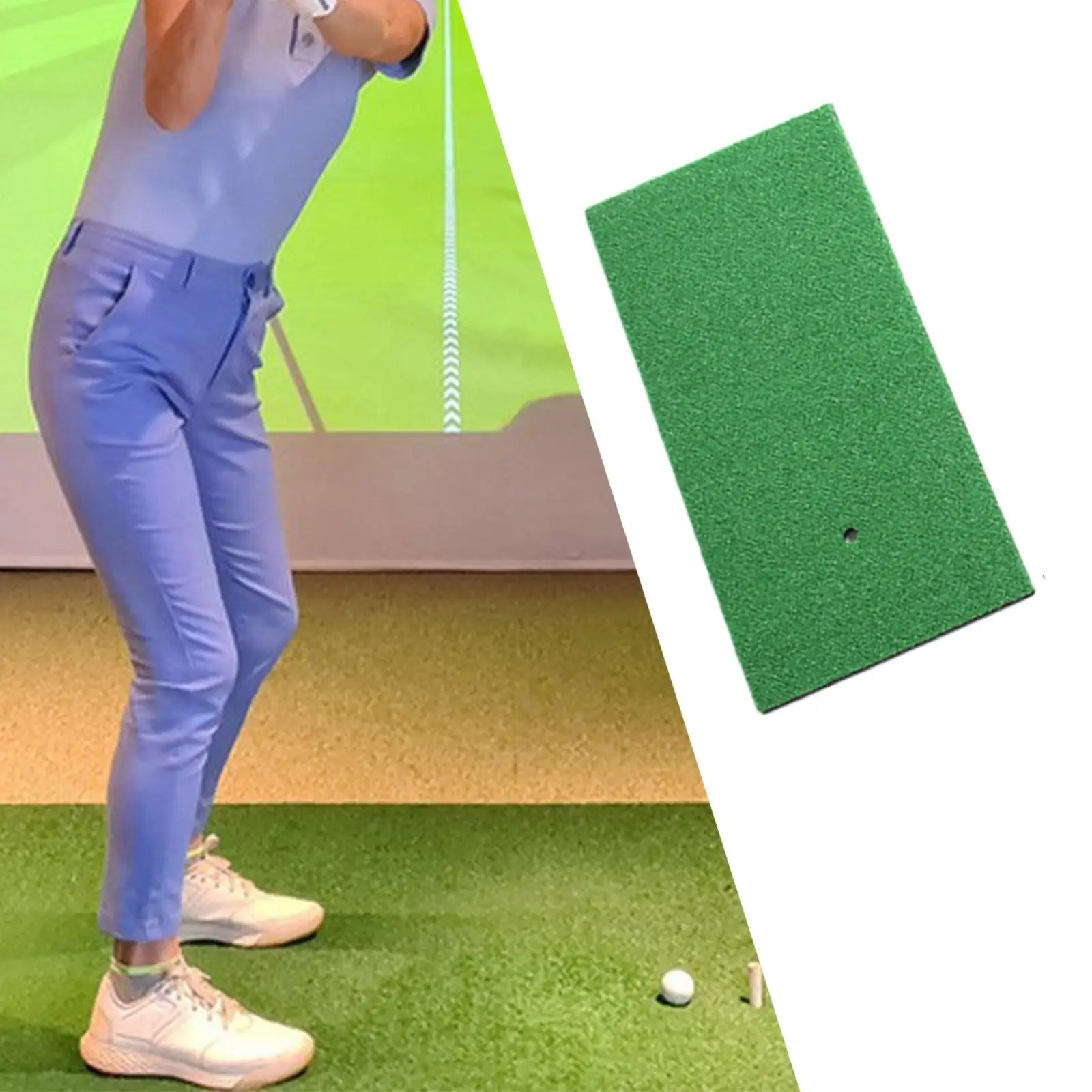 Golf Hitting Mats Golf Game Mat, Golf Swing Trainer EVA Carpet, Golf Practice Mat Golf Training Aid for Adults Indoor Outdoor