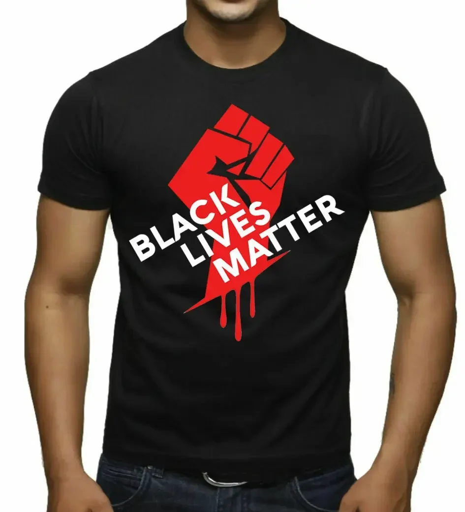 

Black Lives Matter Fist T-Shirt 100% Cotton O-Neck Summer Short Sleeve Casual Mens T-shirt Size S-3XL