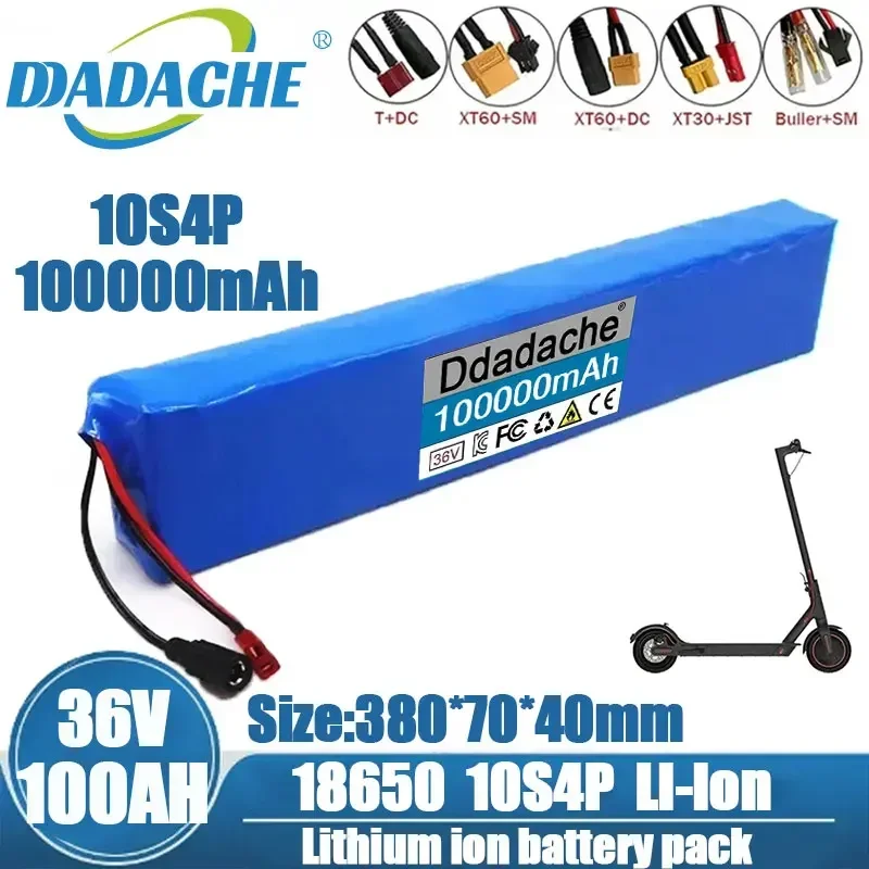 

36V 10S4P 100Ah 100000mah 18650 Lithium Ion 42V Battery Pack Original high power cell Built - In BMS Protection