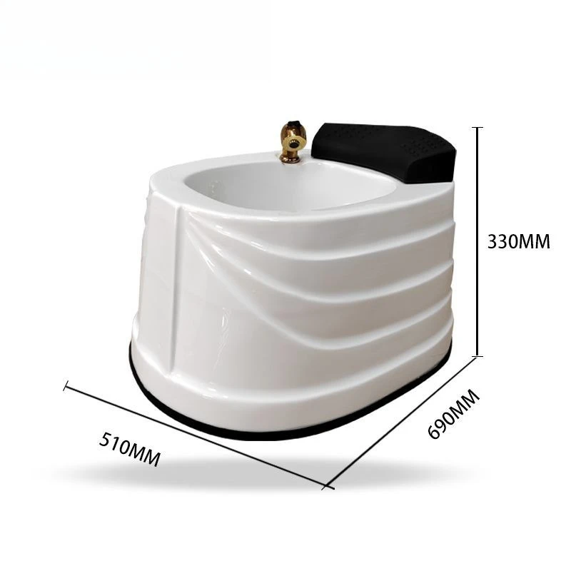 Baño de pies de Surf comercial ovalado, tienda de terapia de pies, lavabo para decoración de uñas, baño de pies de masaje acrílico, baño de pies acrílico