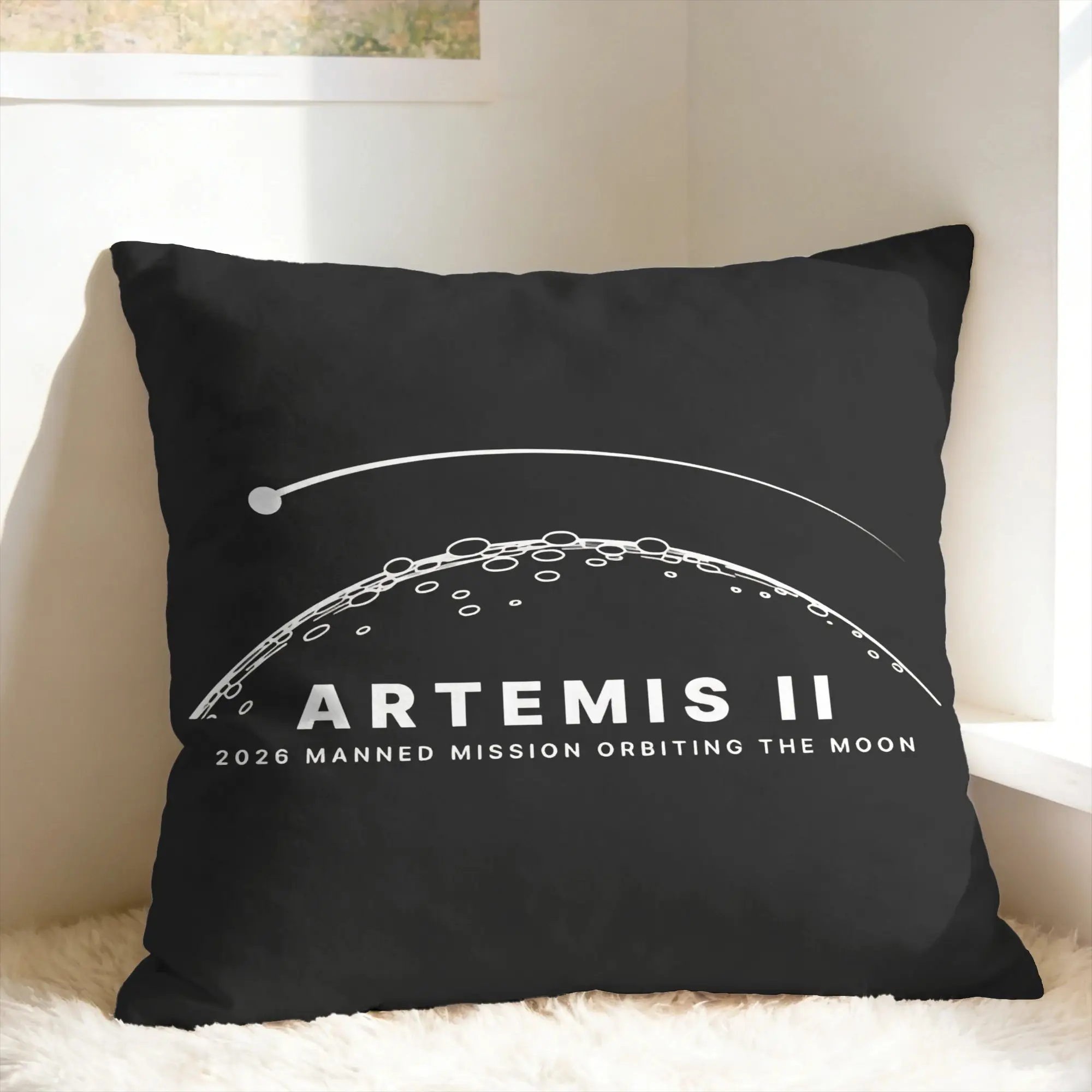 Pillow Cover Artemis II Back to the Moon 2026  Cute Funny Pillow Case For Sofa Home Decoration Pillowcases