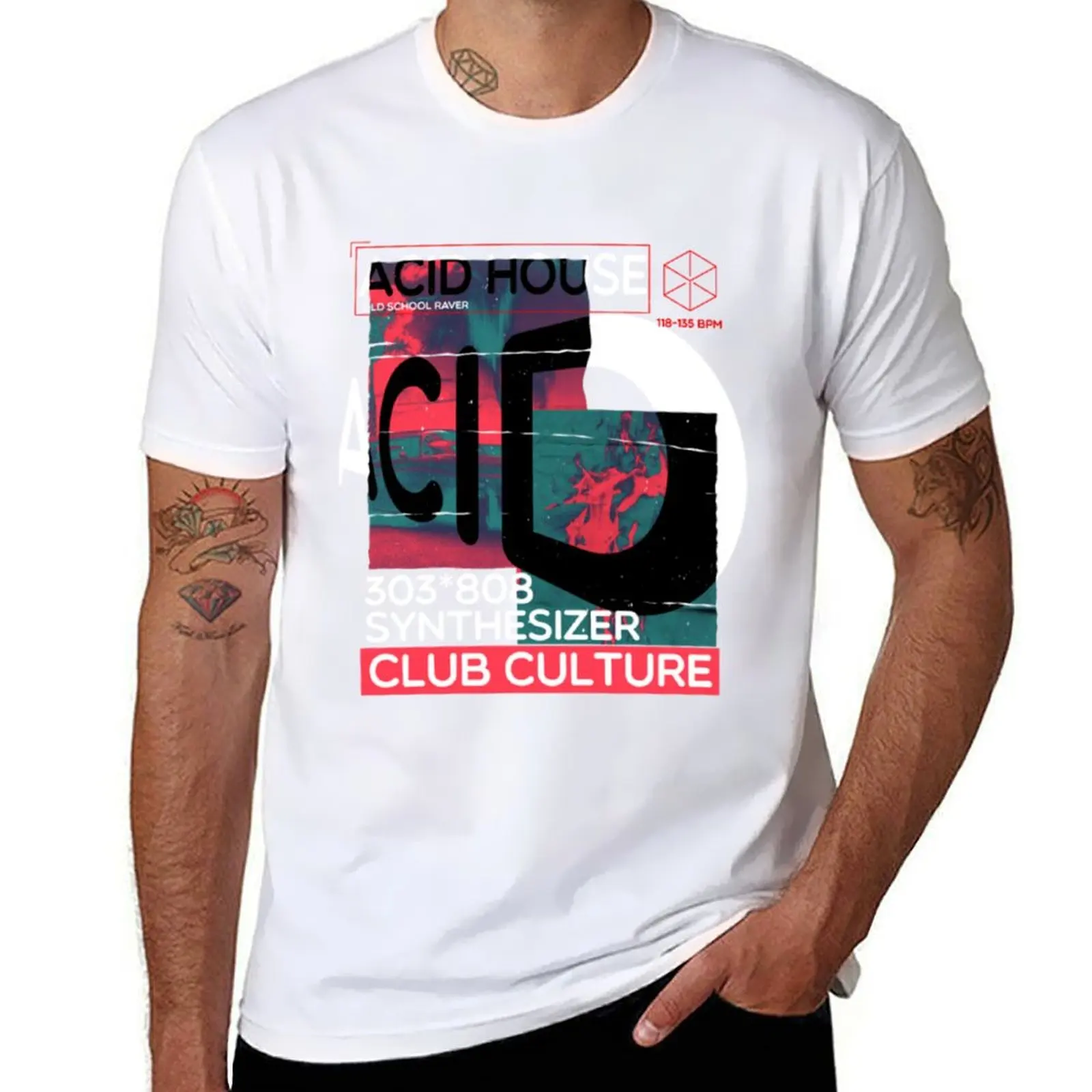

Acid House Techno Raver DJ Club Culture EDM Gift T-Shirt man t shirt cotton t shirts for man cotton T-Shirt