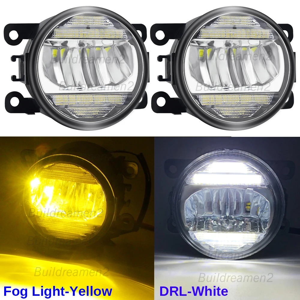 Lot De 2 Phares Antibrouillard LED – Compatibles Renault Mégane 2/3, Duster, Fluence, Koleos, Kangoo 2003-2015 – Remplacement Halogène Facile