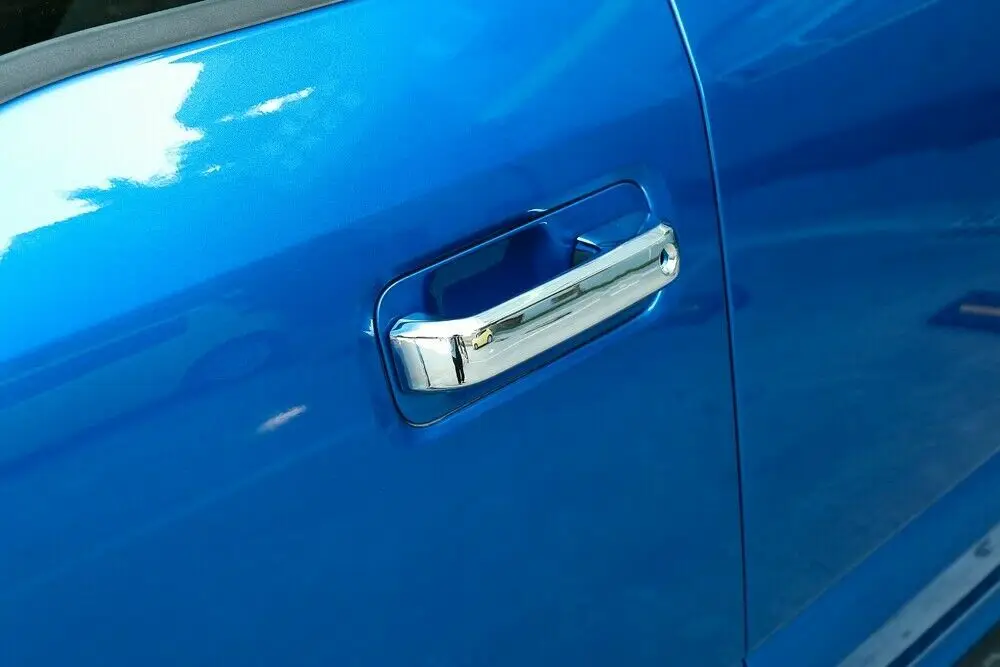 غطاء مرآة الرؤية الخلفية ومقبض الباب ديكور الكسوة لفورد F-150 2015-2020 كروم