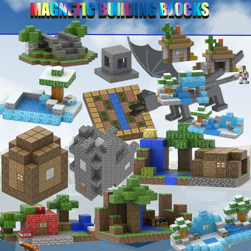 

Magnetic building blocks toys, magnetic cube toys for children aged 3 and above, DIY models, sensory toys, Christmas gifts