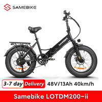 Samebike LOTDM200-II Electric Bicycle for Men Mountain Bike E-bike 750W 48V 13AH Lithium Battery 20\