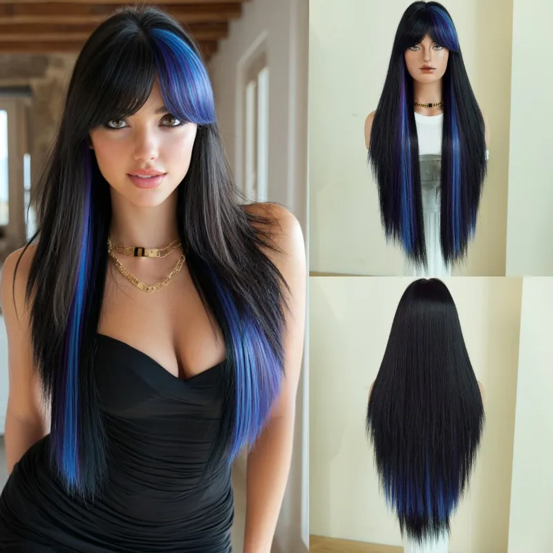 

Ultra Long Wig, Long Straight Wig, Natural Hair for Cosplay Parties, Daily Wear, Suitable for Women