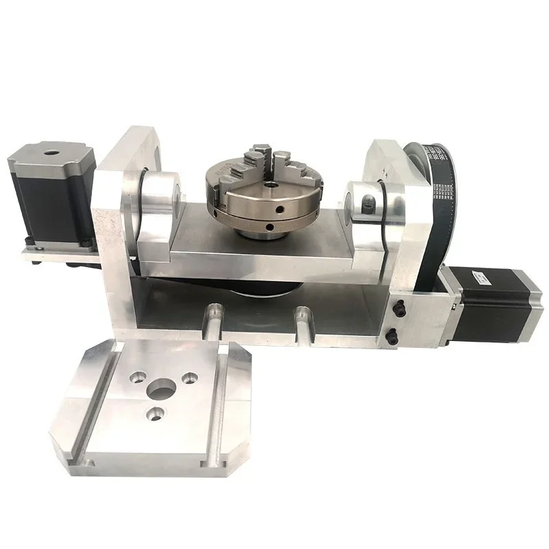 

Woodworking CNC engraving machine CNC fifth axis indexing head four axis linkage A axis B axis 360 ° rotation 100 chuck