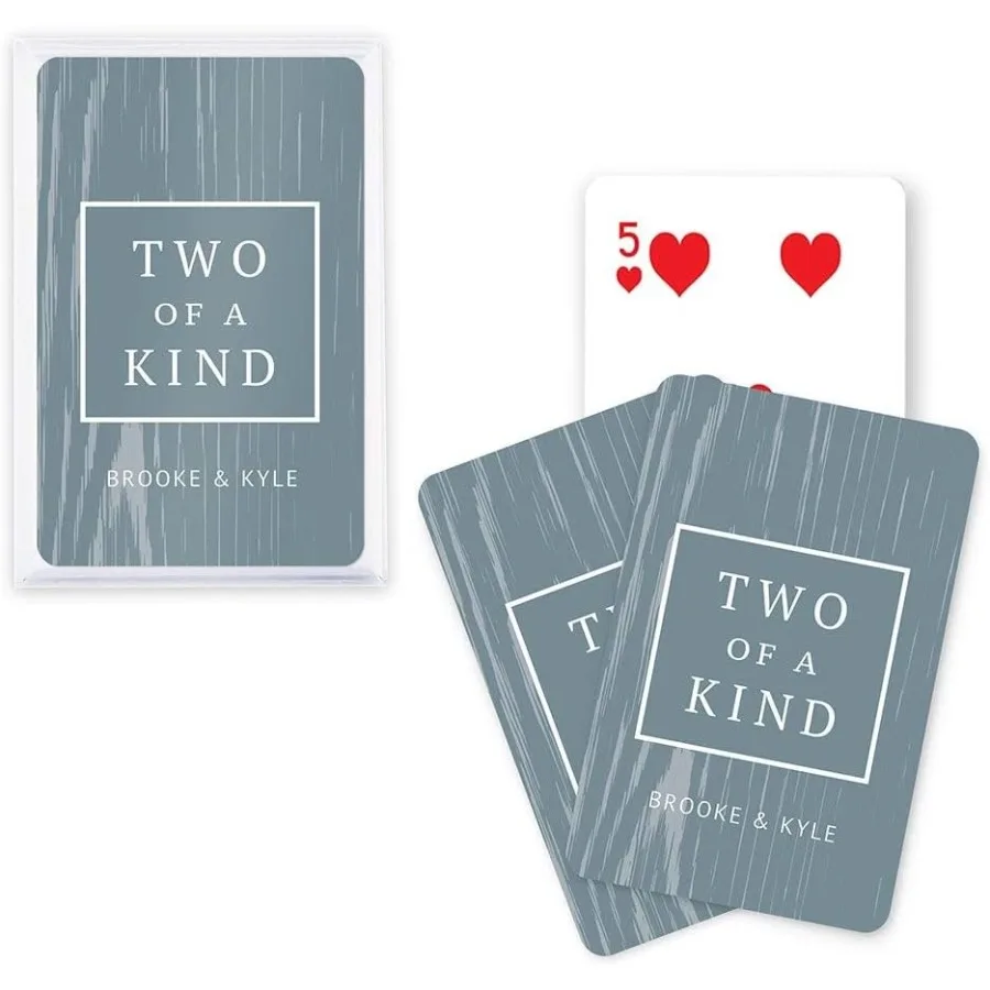 

Уникальные свадебные сувениры для игральных карт на заказ для персонализированных мероприятий, два вида дизайна, упаковка из 15 штук с настраиваемыми деталями для