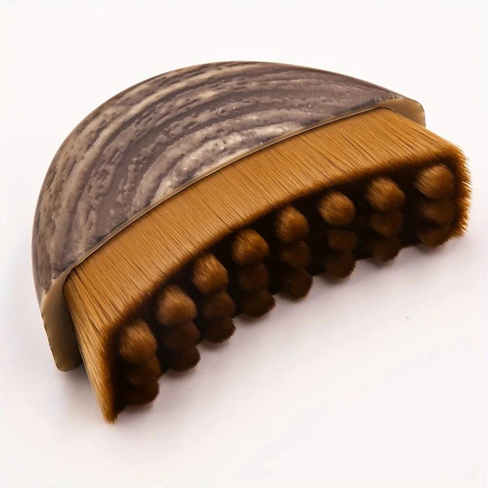 Lymph-Kontur-Gesichtsbürste - Präzise Passform in Hellbeige - Ergonomisches Design - Trockenbürste für Gesichts-, Kieferlinien- und Kinnformung