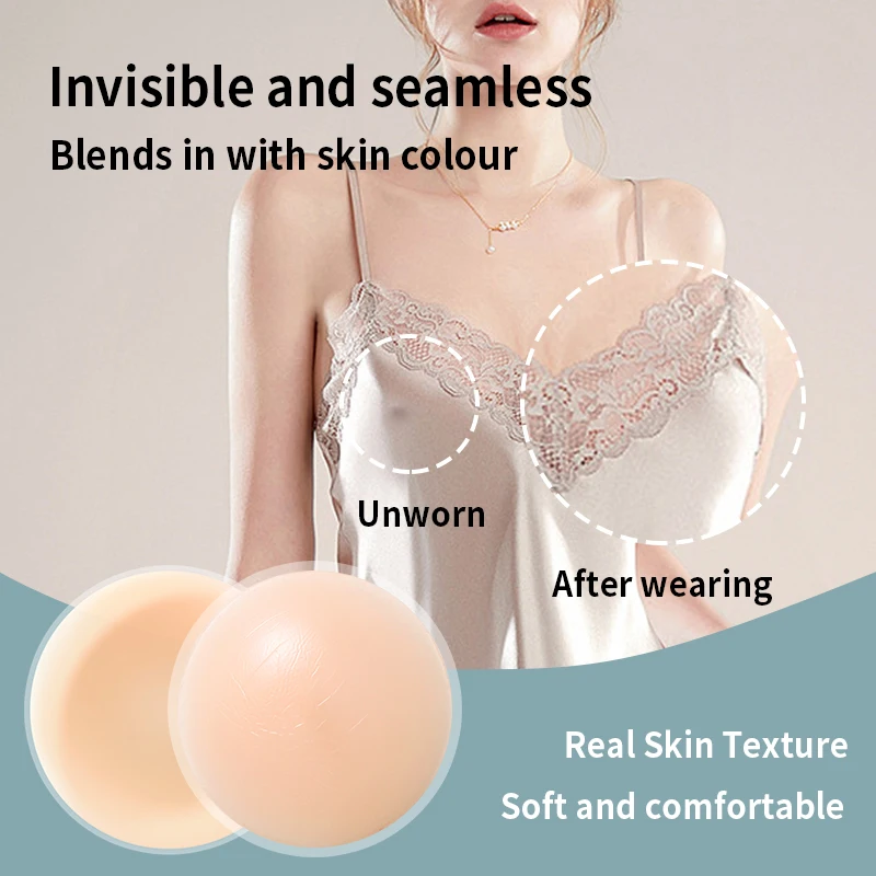 Ultra Thin Nipple Cover Adhesive Silicone Breast Pasties Pads Covers Without Nipples Invisible  Nipple Cover Underwear 5 Pairs