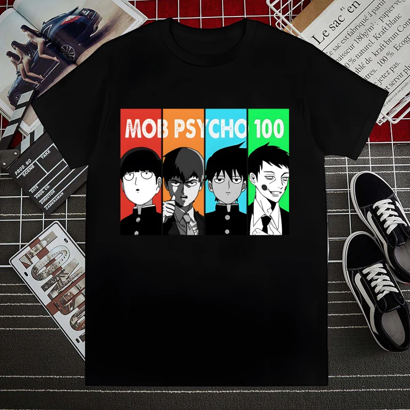 

Mob Psycho 100 Shigeo Kageyama One Anime Manga Funny T Shirt Men New Casual Short Sleeve Tshirt Homme Manga Unisex T-shirt Tees