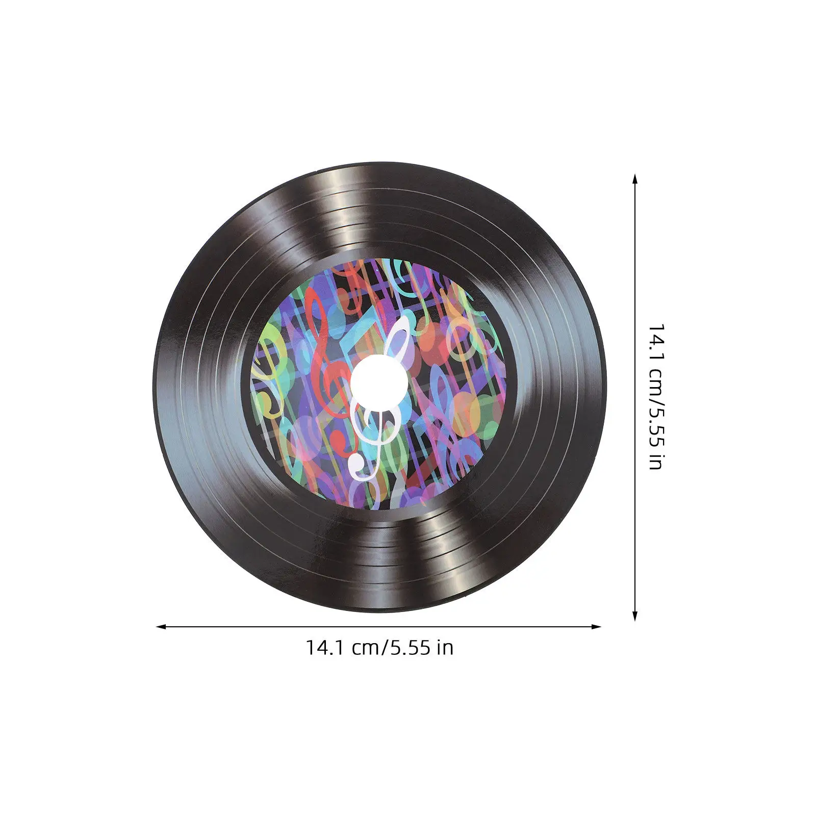 Vinyl Record Wall Decor Set Retro Music Theme Art for Living Room Coffee Shop Bar Party Decoration