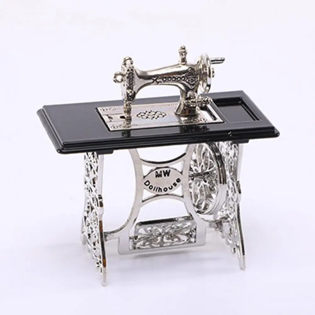 Amusing Dollhouse Sewing Machine Compact Mini Sewing Machine Furniture Accessories Toys For Kids