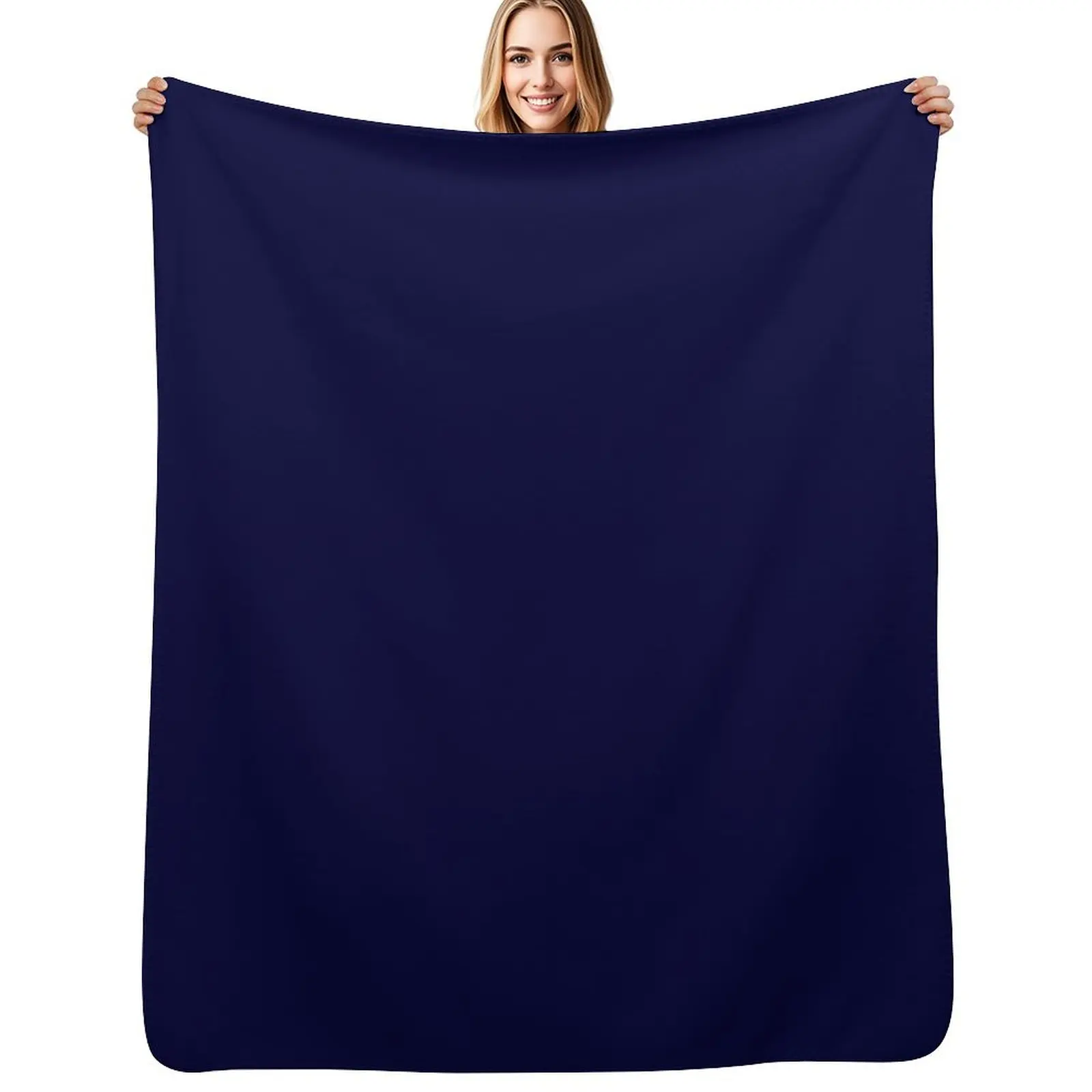 

Navy Blue Solid Color Throw Blanket Bed Softest Blankets For Baby Blankets