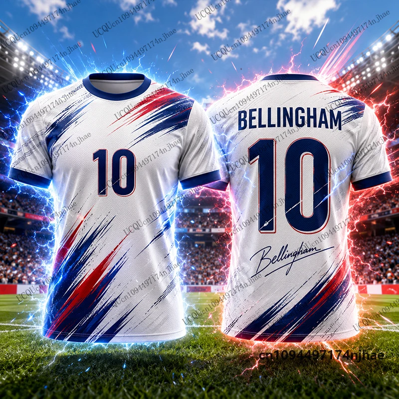 2027 New Special Bellingham #10 Print Football Jersey For Men‘s T-shirt Summer Short Sleeve Sports Tees Casual Kids/Adult Tops view 2