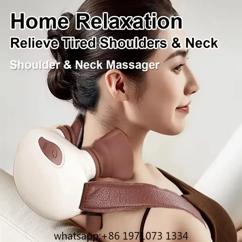 Neck Shoulder Massager Electric Kneading Heated Back Massagers Muscles Massage Pillow  Waist Leg Body view 4
