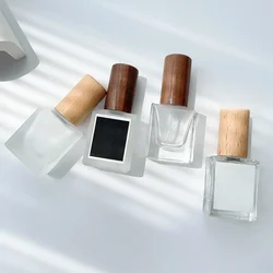 10ml Frosted Glass Spray Bottle Empty Refillable Perfume Atomizer Container Mini Potable Square Cosmetic Packaging Bottle Vials