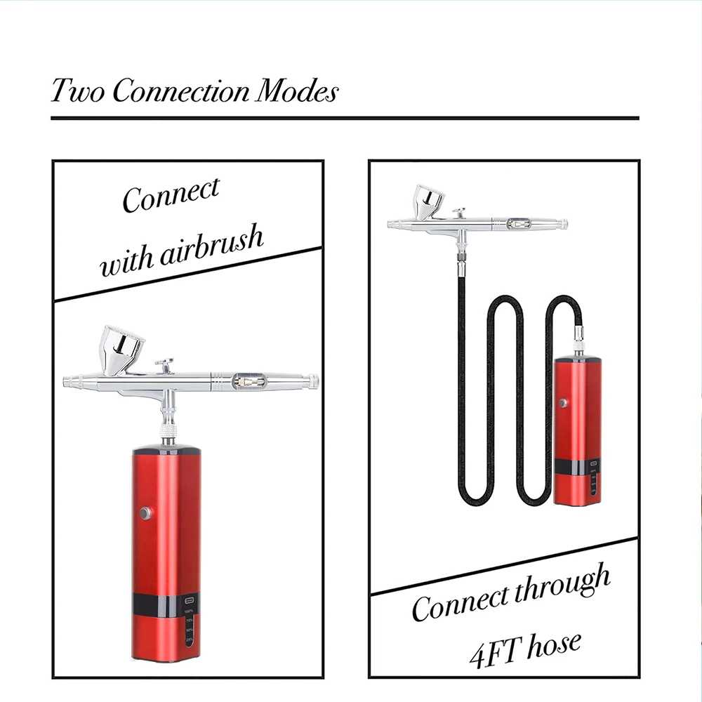 Portable Wireless Airbrush Compressor Set Noiseless Super Works High Power Auto Start And Stop Private Label Pneumatic Tool