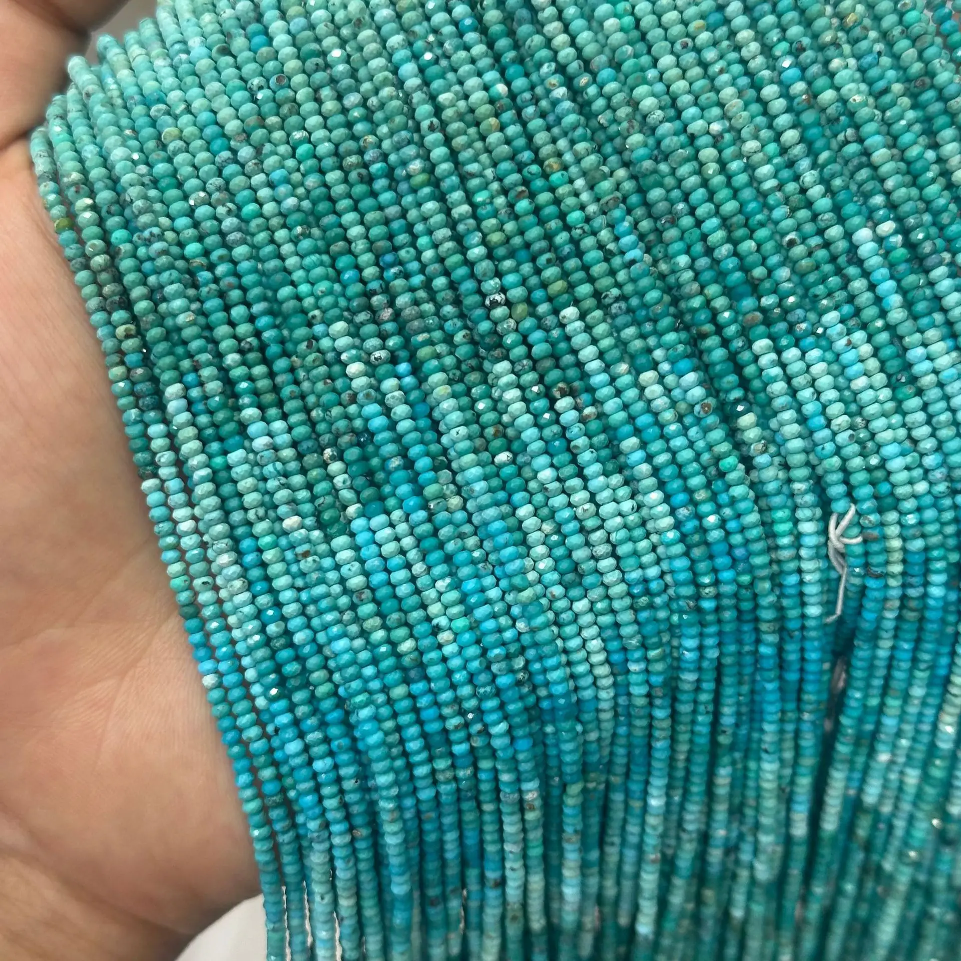 America Turquoise green round faceted nature for making jewelry necklace 38cm FPPJ wholesale loose beads