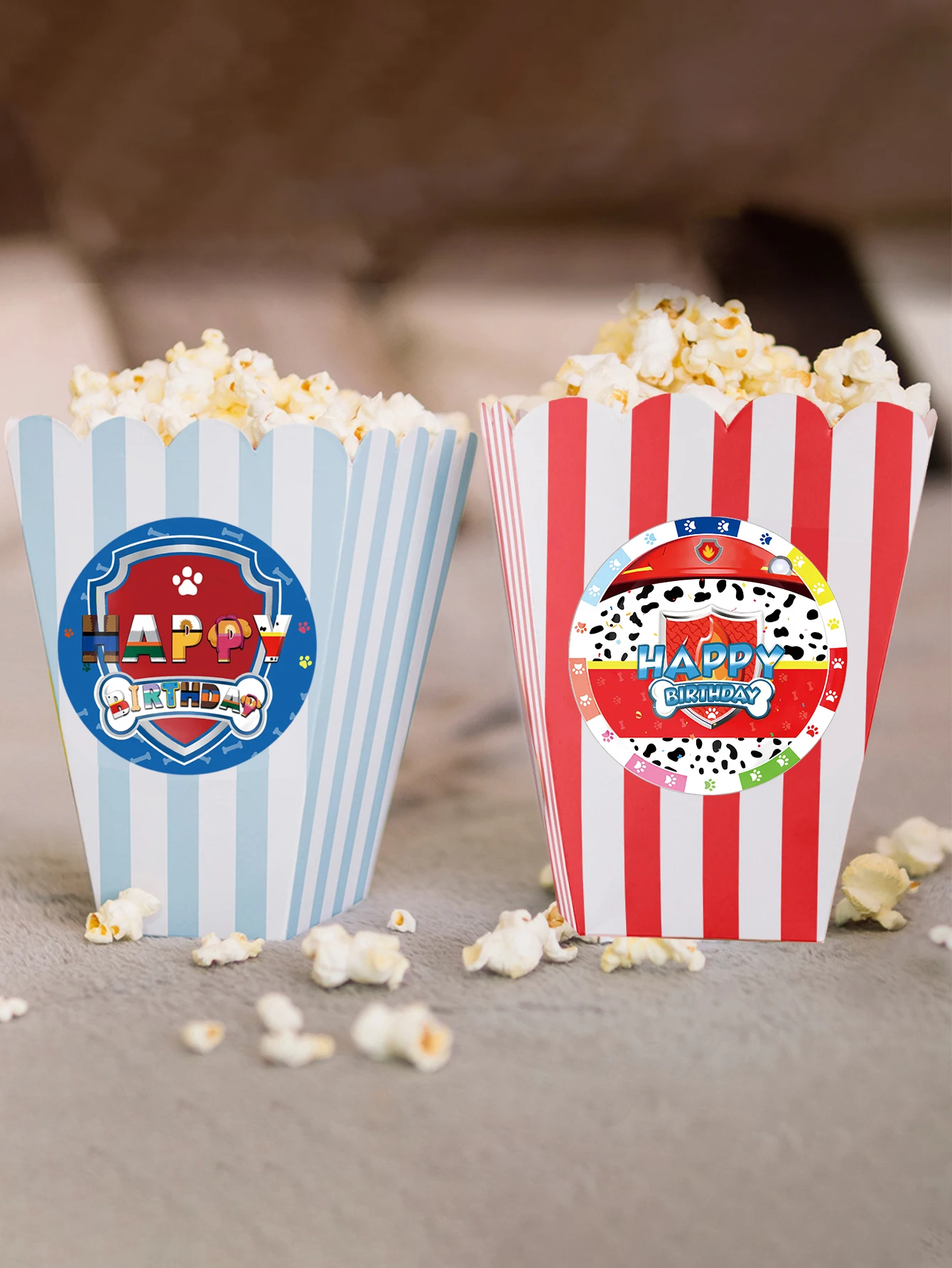 Paw Patrol Popcorn Dozen Papier Snoep Geschenken Verpakking Koekjes Doos Meisjes Jongens Verjaardagsfeestje Decoratie Baby Douche Benodigdheden